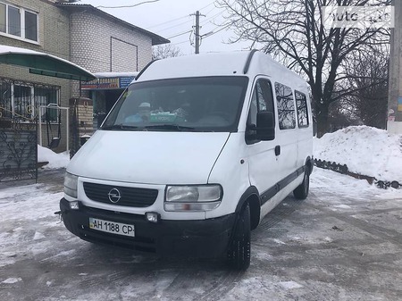 Opel Movano 2001  випуску Донецьк з двигуном 0 л дизель мінівен механіка за 4700 долл. 