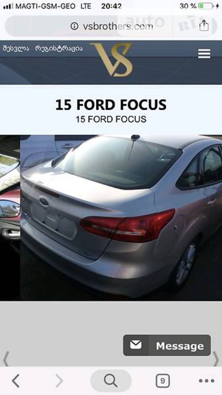 Ford Focus 2015  випуску Кропивницький з двигуном 2 л бензин седан автомат за 9500 долл. 