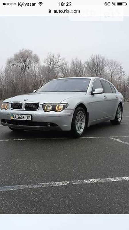 BMW 745 2002  випуску Київ з двигуном 4.4 л бензин седан автомат за 10500 долл. 