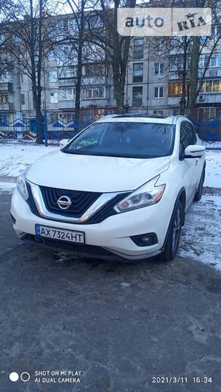 Nissan Murano 2016  випуску Харків з двигуном 3.5 л  позашляховик автомат за 19000 долл. 