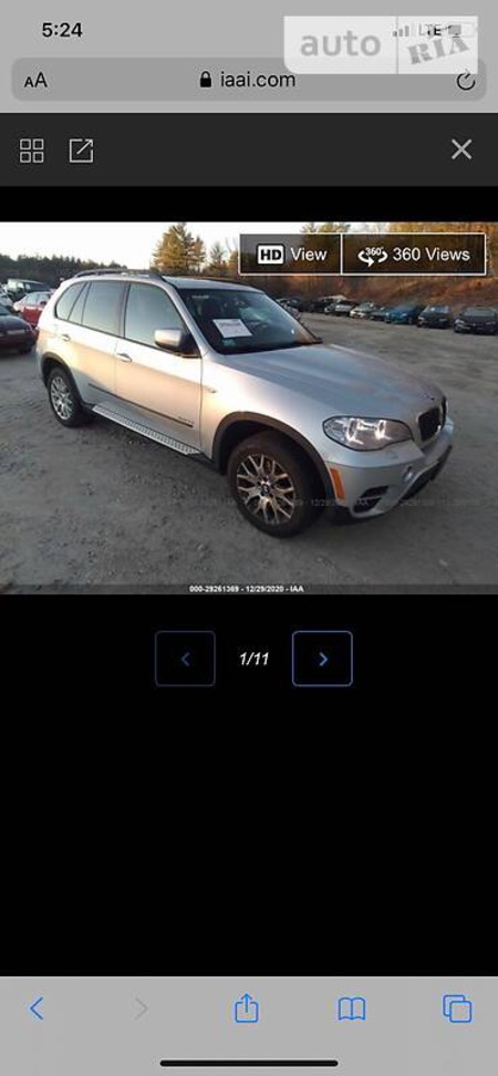 BMW X5 2012  випуску Львів з двигуном 3 л бензин позашляховик  за 11500 долл. 