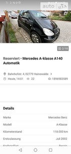 Mercedes-Benz A 140 02.01.2022
