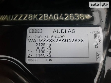 Audi A4 Limousine 2010  випуску Львів з двигуном 2 л дизель універсал автомат за 11750 долл. 