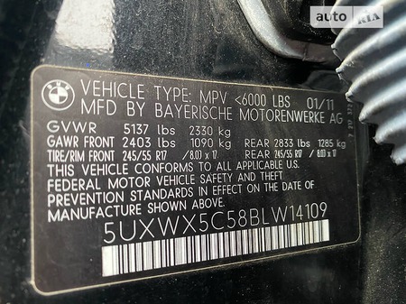 BMW X3 2011  випуску Дніпро з двигуном 3 л бензин позашляховик автомат за 16000 долл. 
