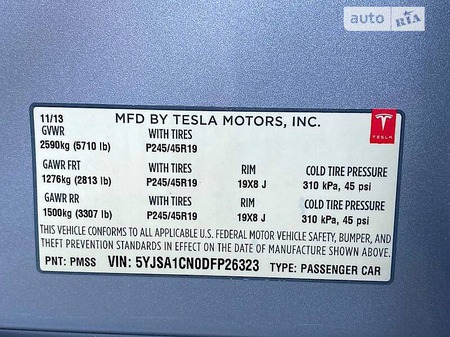 Tesla S 2013  випуску Київ з двигуном 0 л електро ліфтбек автомат за 26666 долл. 