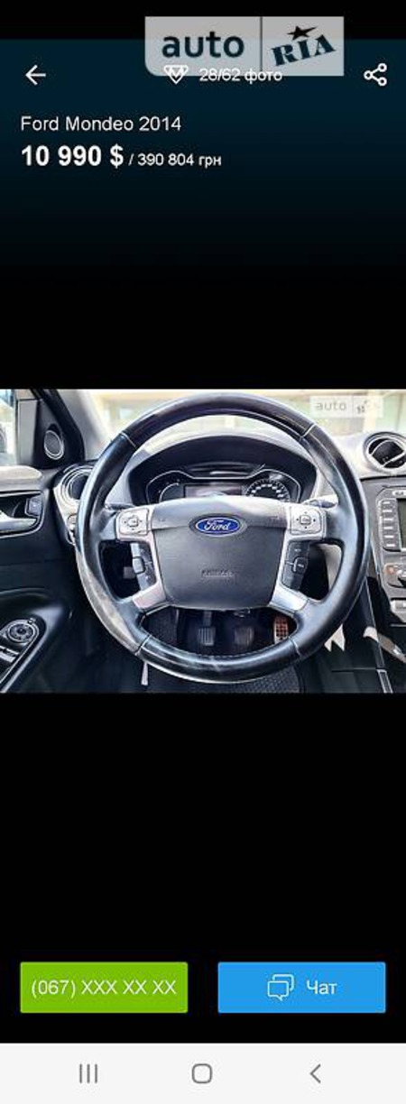 Ford Mondeo 2014  випуску Львів з двигуном 2 л дизель універсал механіка за 9850 долл. 